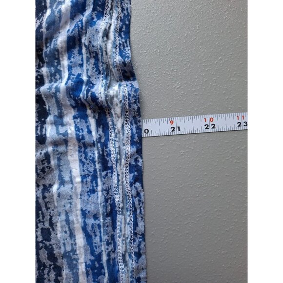 Ruby Rd Favorites Womens Top Large Stripe Blue White Short Sleeve Classiccore - Picture 6 of 6